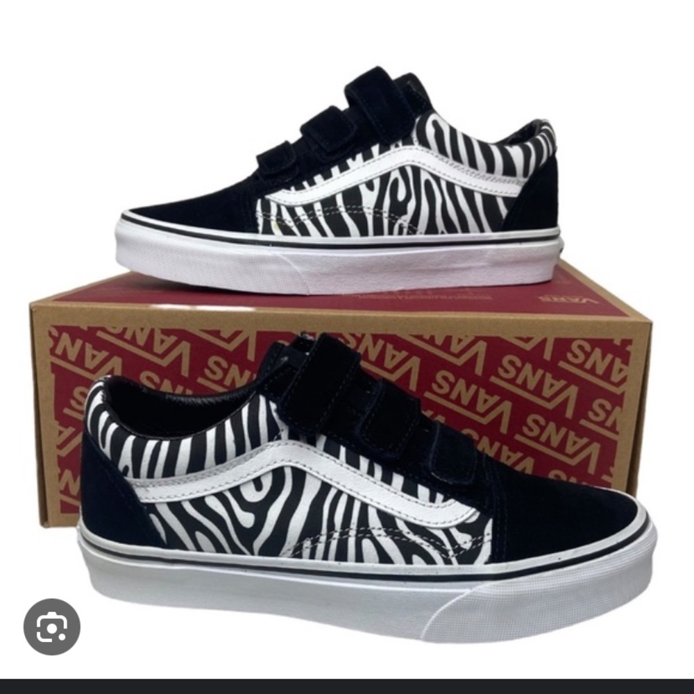 zebra velcro vans